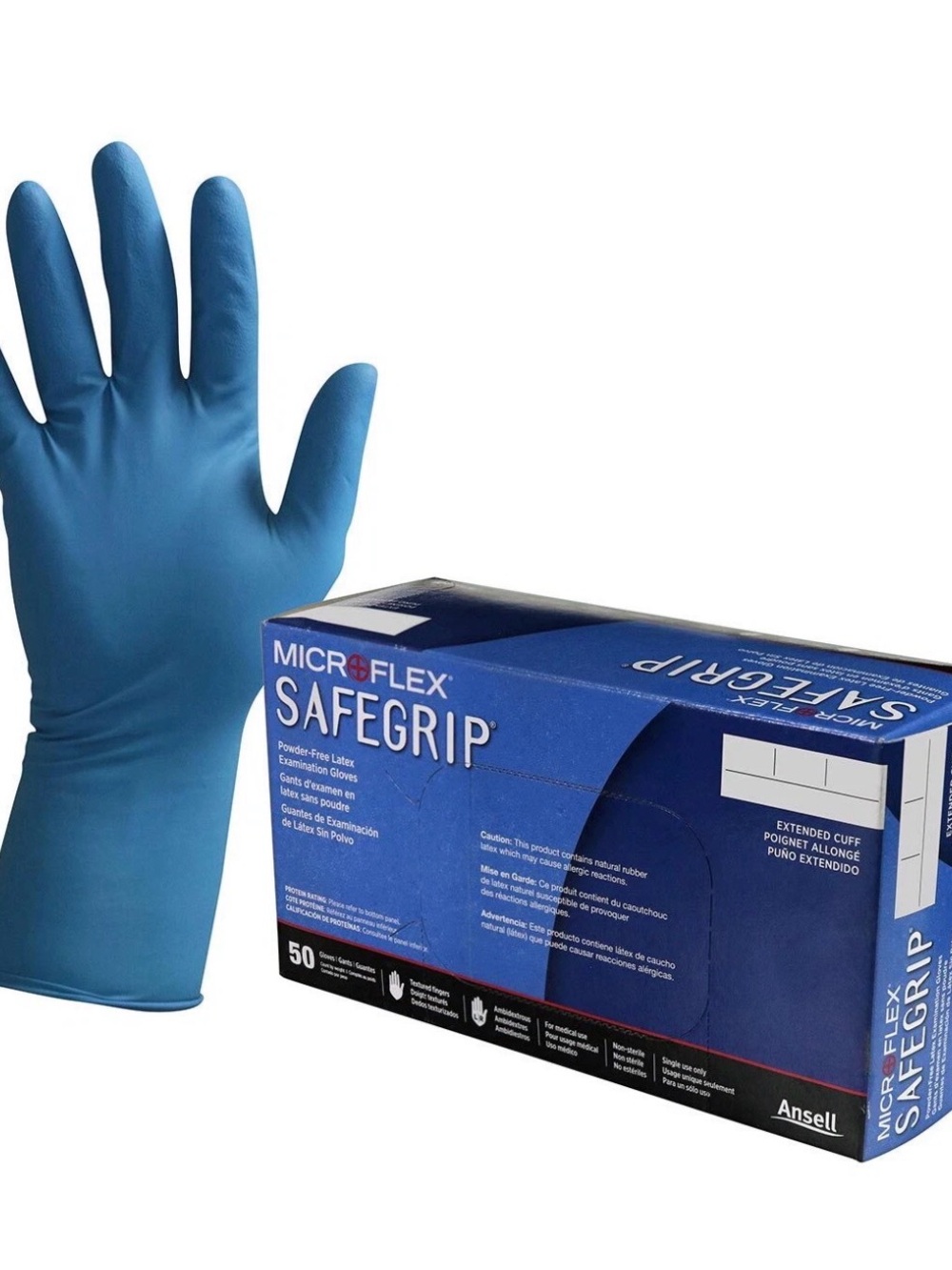 Safegrip Blue Disposable Gloves - Powder-Free Exam Gloves